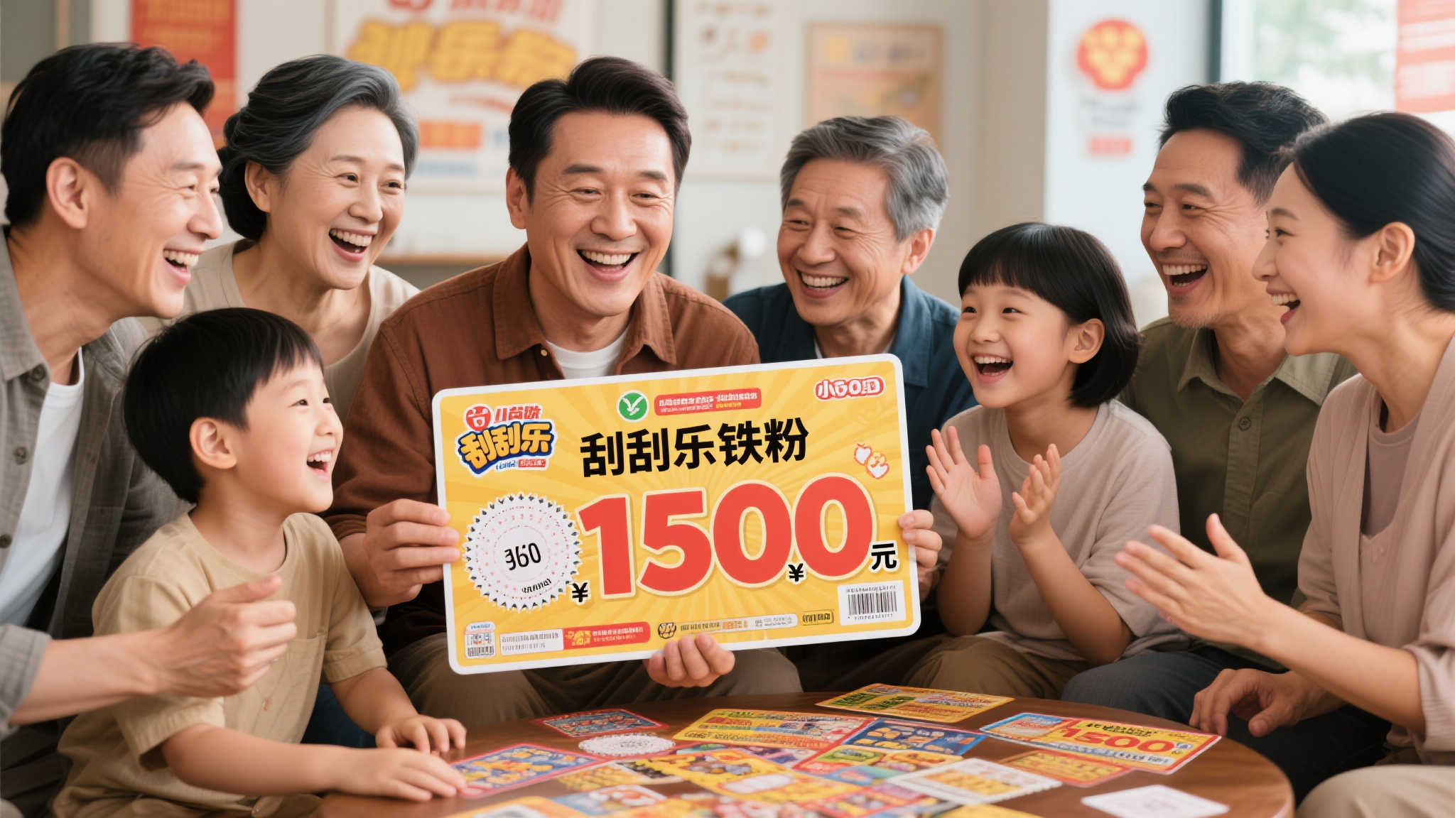 刮刮乐爱好者联手家人喜中150万，一次豪购多本彩票